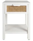 Chevet 1 Tiroir Adela Blanc Naturel