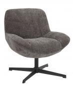 Fauteuil Smile Velours Gris Athezza