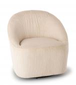 Fauteuil Pivotant Viby Velours Beige Athezza -NEW-