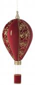Montgolfière Suspendue Velours Rouge H125cm