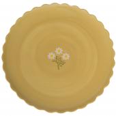 6 Assiettes Plates Daisy Grès Artisanal