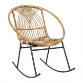 Rocking-Chair Rotin Naturel Stainsy Jardin d'Ulysse