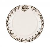 6 Assiettes Dessert Damier Anthracite Comptoir de Famille