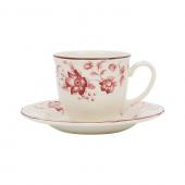 6 Paires Tasse Margaux Rouge Comptoir de Famille