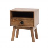 Chevet 1 Tiroir Authentique Manguier Massif