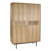 Armoire 4 Portes 2 Tiroirs Naturel Atlanta Pomax