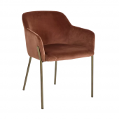 4 Chaises Velours Louise (3 couleurs) Pomax