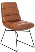 Chaise Cuir Camel Indus Vintage