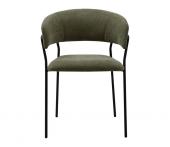 4 x Fauteuils Wilona Velours Kaki