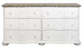 Commode 6 Tiroirs Carlotta Blanc Blanc d'Ivoire