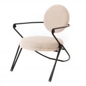 Fauteuil Pia Métal Noir Bouclette