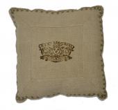 Mini Coussin Grimoire Lin Sauge Coquecigrues 30x30