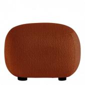 Pouf Lisette Bouclette Terracotta Blanc d'Ivoire