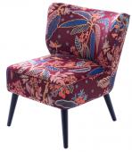 Fauteuil Cocktail Velours Violine