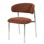 Chaise Curve Terracotta Chrome