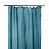 2 x Rideaux Dili Bleu Stone Voile de Coton 120x280