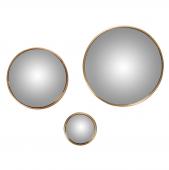 S/3 Miroir Convexe Or