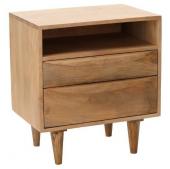 Chevet 2 Tiroirs Barjac Manguier Naturel Athezza