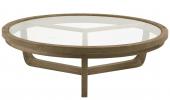 Table Basse Maxton Chêne Verre GM Blanc d'Ivoire