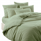 Housse de Couette Limy Amande Lin Lavé Coton (3tailles)