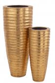S/2 Vases Egypte Métal Or H122cm