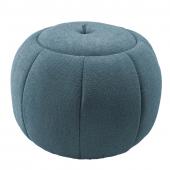 Pouf Coffre Rond Pumpkin Bleu