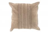 Coussin Carré Cuir Greige