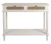 Console 2 Tiroirs Nolita Blanc Naturel