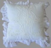 Mini Coussin Cloître Blanc 30x30 Coquecigrues