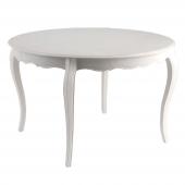 Table Repas Ronde Extensible Bois Murano Blanc