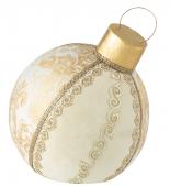 Boule De Noël Velours Crème-Or ø40cm