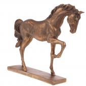 Cheval sur Socle Patine H55cm
