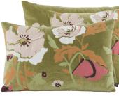 Coussin Bristol Olive Velours Brodé 40*60