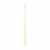 2 Bougies Led Flambeau Crème 28cm NEW