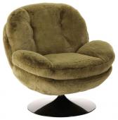 Fauteuil Memento Fausse Fourrure Kaki Athezza