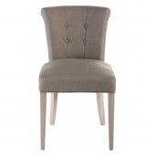 2 Chaises Corte Taupe Dossier Bas Capitonné Chêne