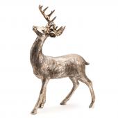 Cerf Debout Argenté H37cm