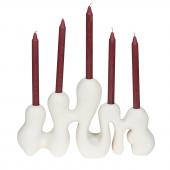 Chandelier Curvy Blanc 5 Feux