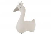 Cygne Tissu Blanc Gris 77cm