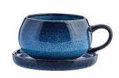 2 Tasses Soucoupe Amera Bleu 40cl