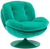 Fauteuil Memento Velours Uni Vert Cl NOUVEAU