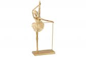 Statue Ballerine Jambe Haute Or