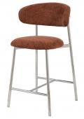 Tabouret de Bar Curve Terracotta Chrome