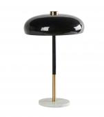 Lampe Margot Noire Laiton Marbre Blanc Athezza