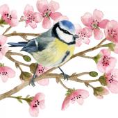 20 x Serviettes Papier Oiseau Printemps 33*33
