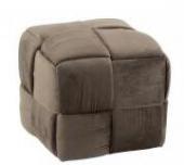 Pouf Velours Taupe 1 Personne Jolipa