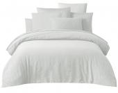 Housse de Couette Taloa Blanc Satin de Coton Lavé (3tailles)