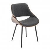 Chaise Mannix Bois Tissu Gris
