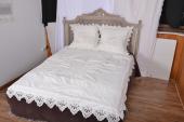 Housse d'Edredon + 2 Taies Reine Blanc Coquecigrues 180x180