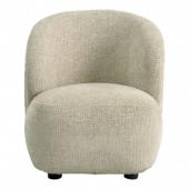 Fauteuil Lisette Jacquard de Velours Sable PM